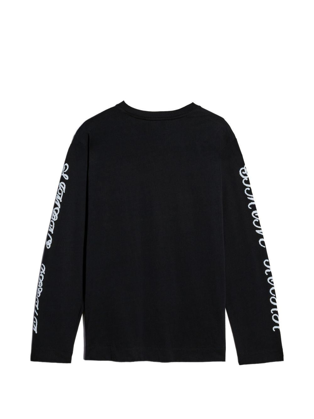 T-shirt a manica lunga stampata in nero Simone rocha - uomo 