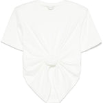 T-shirt con nodo in bianco 