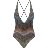 Costume intero con incrocio multicolore Missoni - donna 