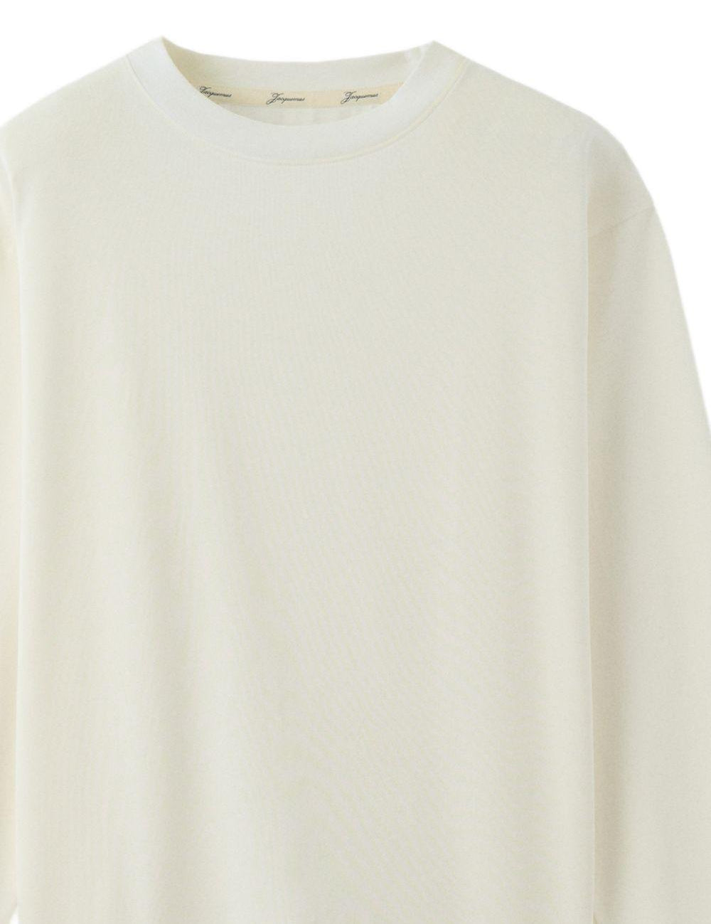 T-shirt Rond Carré a maniche lunghe in bianco Jacquemus - uomo 