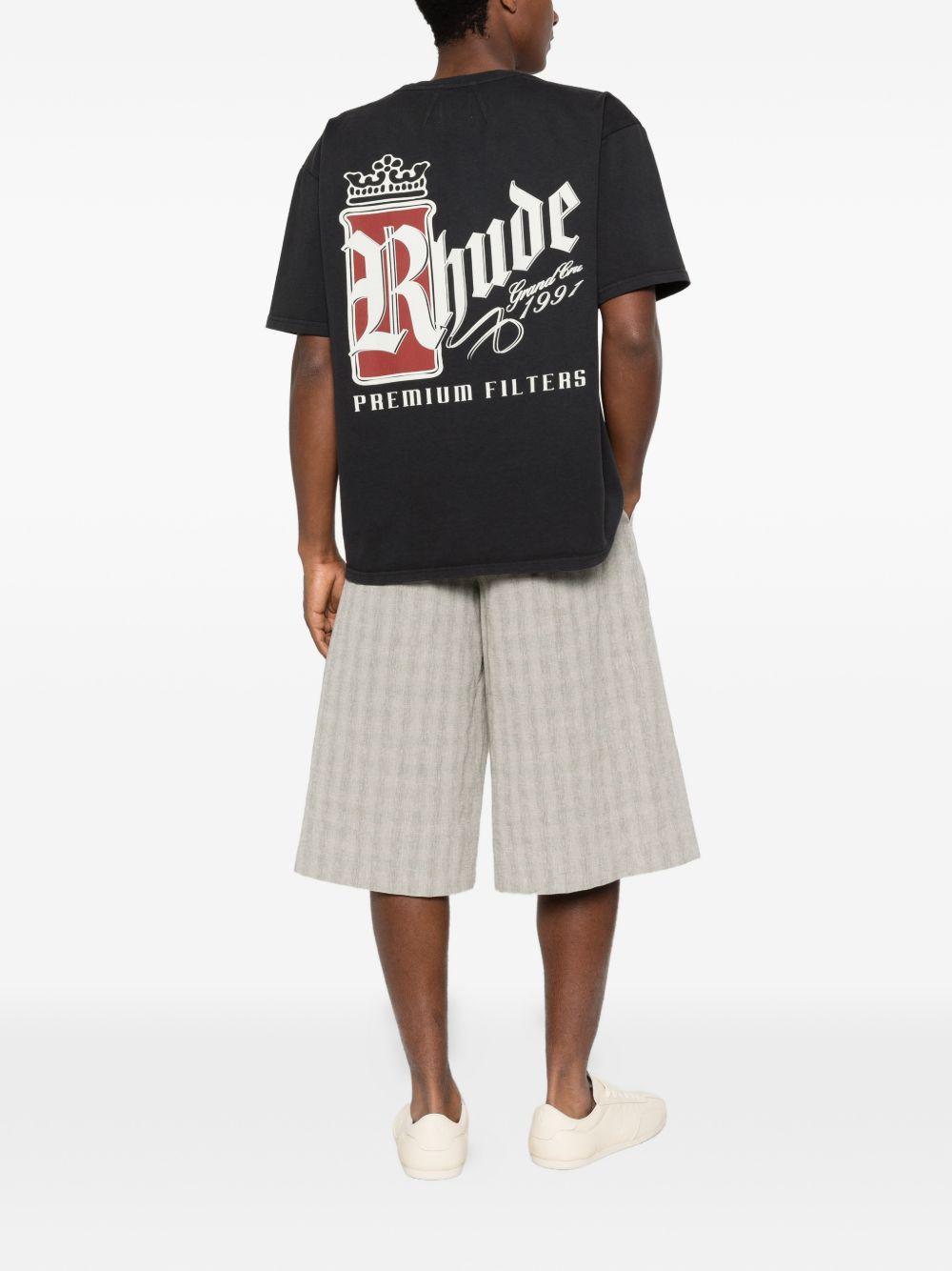 T-shirt con logo in nero Rhude - uomo 