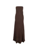 Abito lungo senza spalline in marrone Forte forte - donna