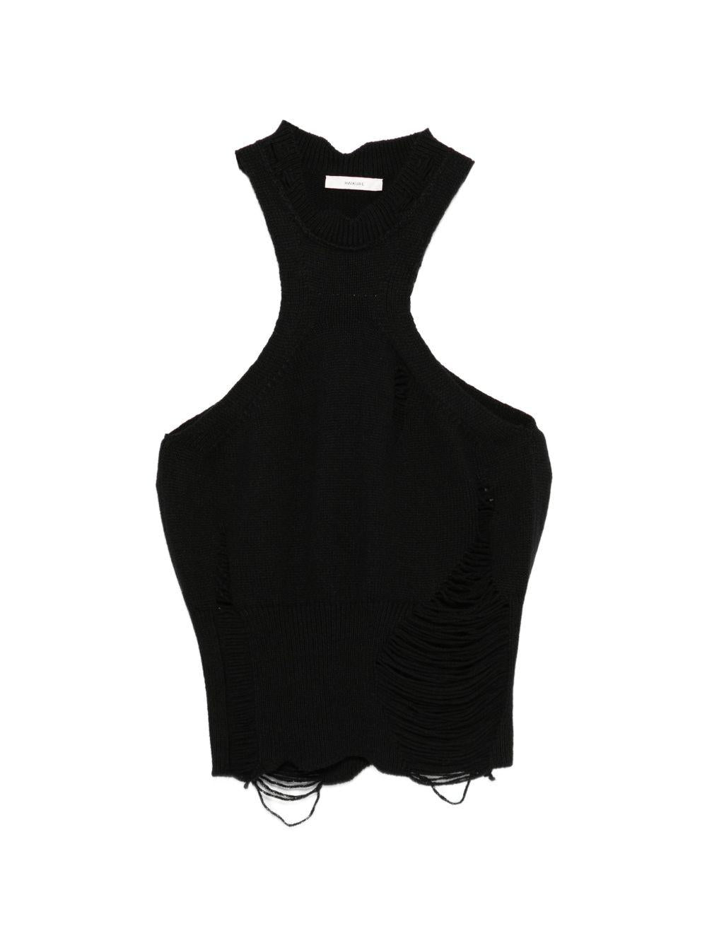 Canotta Liz con effetto vissuto in nero Haikure - donna 