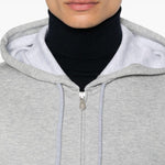Felpa mélange con cappuccio in grigio Brunello cucinelli - uomo 