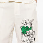 Pantaloncini con stampa grafica in bianco Kidsuper - uomo 