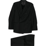 Completo doppiopetto in lana in nero Caruso - uomo 