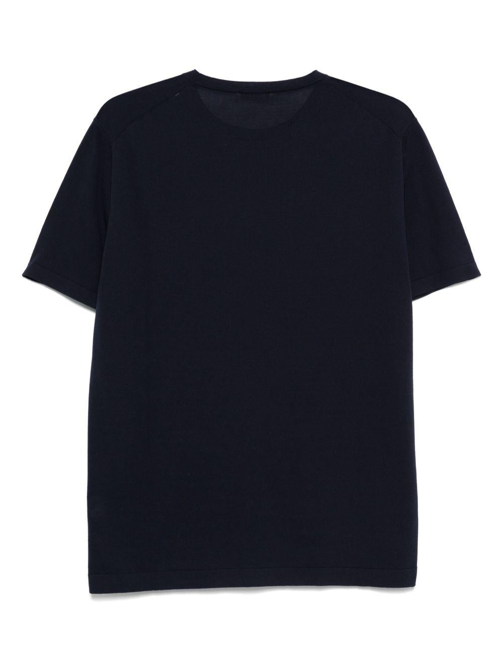 T-shirt in cotone in blu Kangra - uomo 