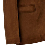 Giacca in suede monopetto Robyn in marrone 