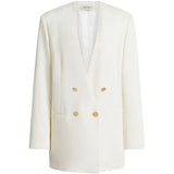 Blazer doppiopetto in avorio Alberta Ferretti - donna 