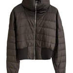 Giacca crop trapuntata in marrone Rick Owens x Moncler - unisex<BR/> 