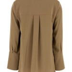 Blusa in cady di seta stretch dover in marone Maxmara - donna 