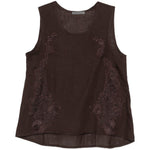 CANOTTE con ricamo in marrone Maurizio - donna 
