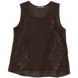 CANOTTE con ricamo in marrone Maurizio - donna 