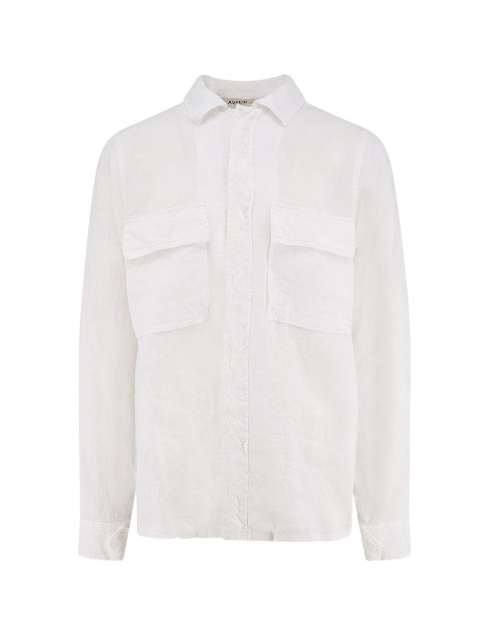 Camicia con tasche in bianco Aspesi - uomo 