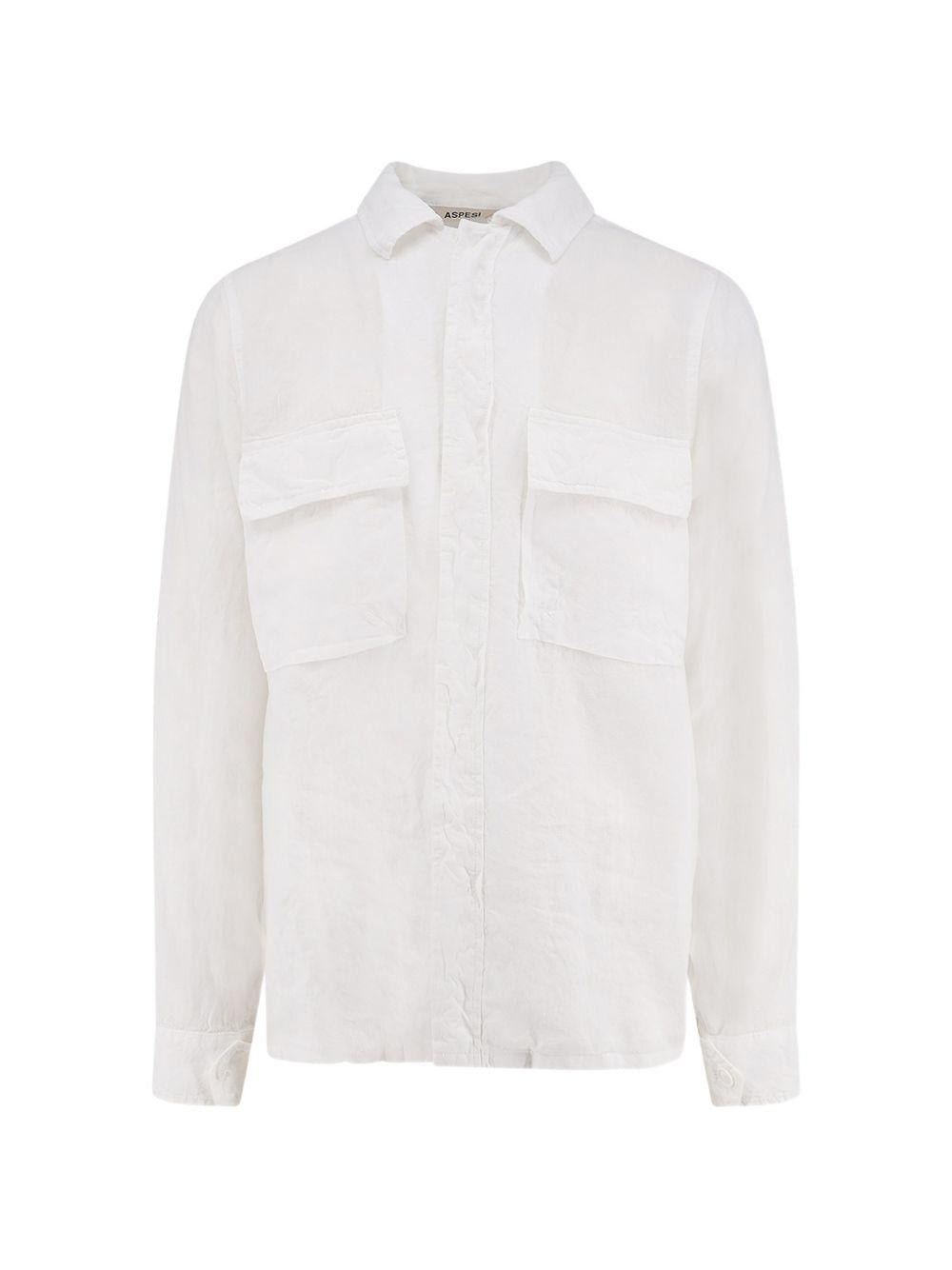 Camicia con tasche in bianco Aspesi - uomo 