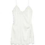 Miniabito con bordo in pizzo in bianco Oséree - donna 