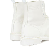 Stivaletti alti con lacci in bianco MM6 x Dr. Martens - donna 