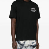 T-shirt a maniche corte con logo  in nero 