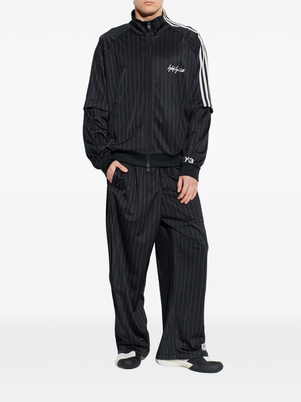 Pantaloni sportivi gessati in nero Y-3 - uomo 