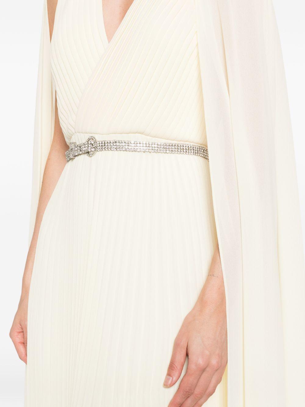Abito lungo con scollo a V in giallo chiaro Roland Mouret - donna 