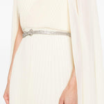Abito lungo con scollo a V in giallo chiaro Roland Mouret - donna 