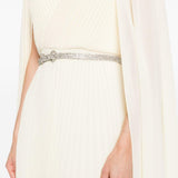 Abito lungo con scollo a V in giallo chiaro Roland Mouret - donna 