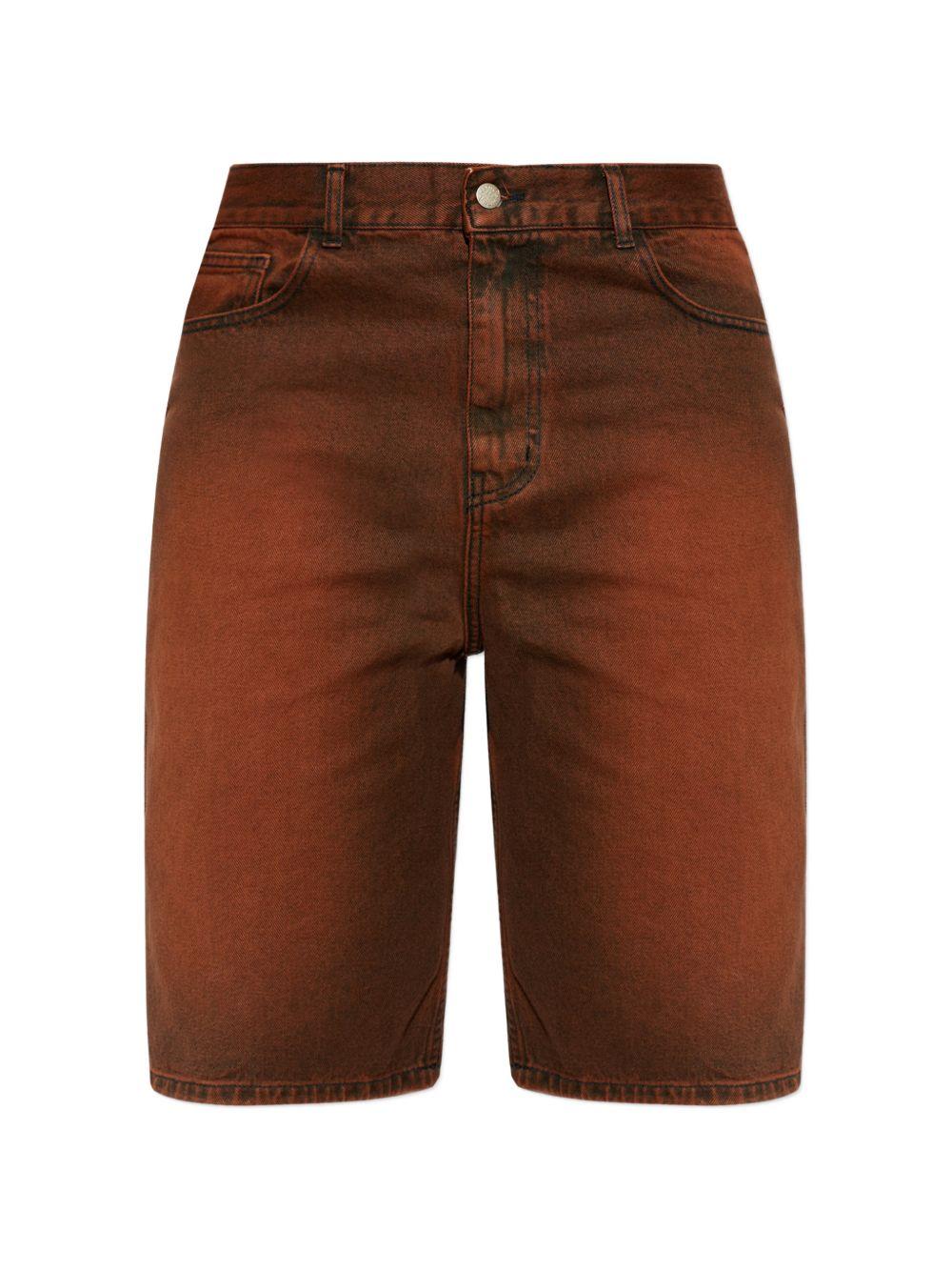 Shorts con ricamo in marrone Carne bollente - uomo 