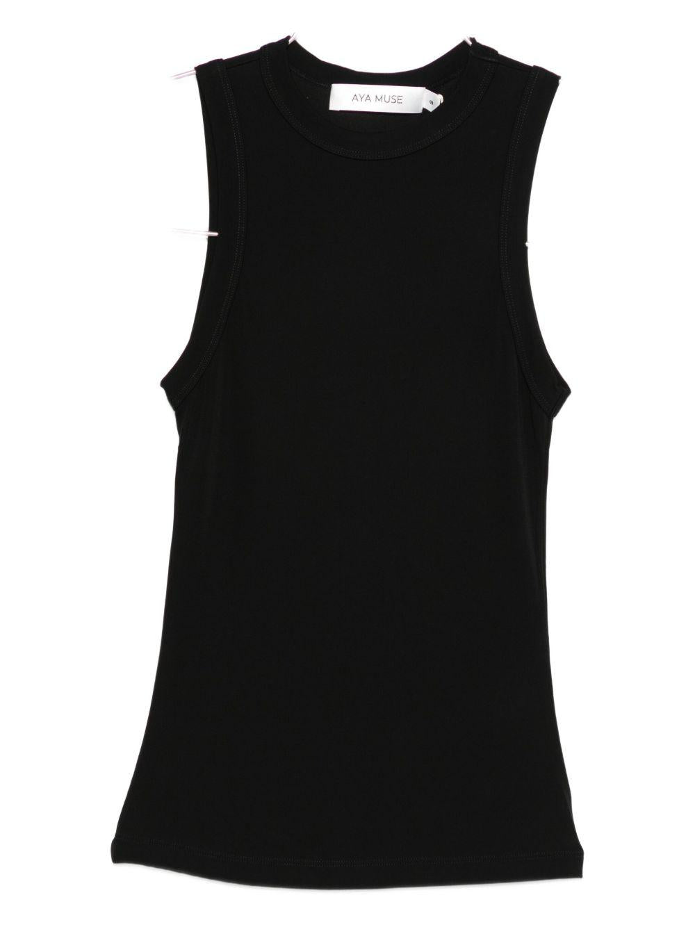 Top girocollo in nero Aya Muse - donna 