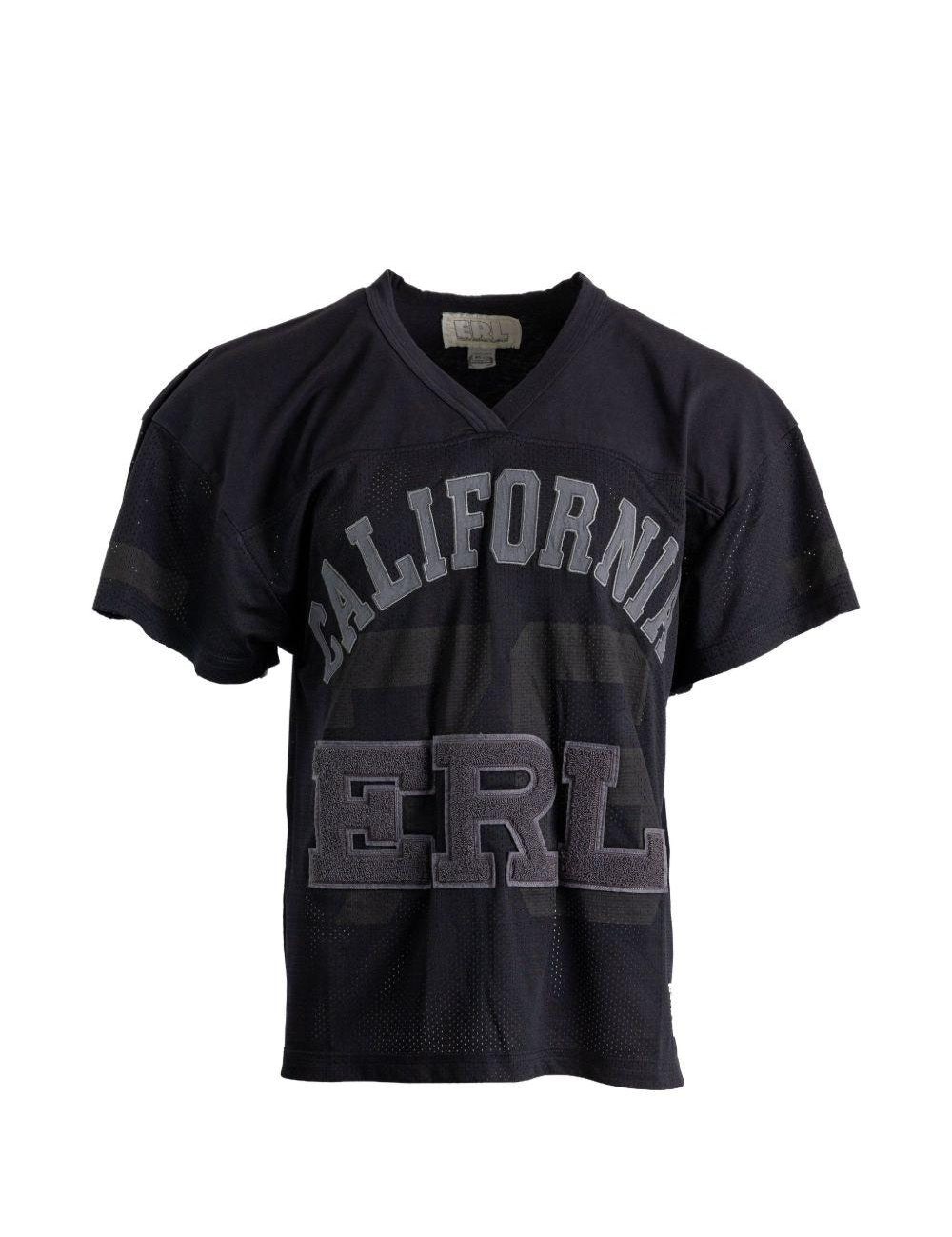 T-shirt con scollo a v in nero Erl - unisex 