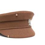 Cappello baker boy con dettagli piercing in marrone di Ruslan Baginskiy - donna 