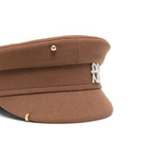 Cappello baker boy con dettagli piercing in marrone di Ruslan Baginskiy - donna 