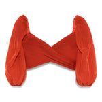 Top corto plissettato in rosso mattone Zimmermann - donna 