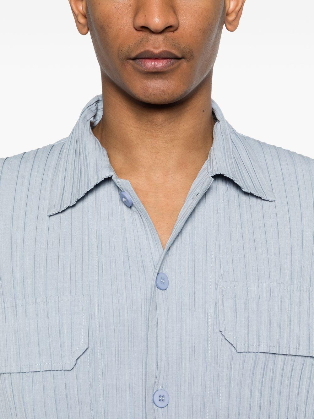 Camicia con taschino in blu Gongdid design - uomo 