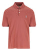 Polo con logo in rosa Brunello cucinelli - uomo