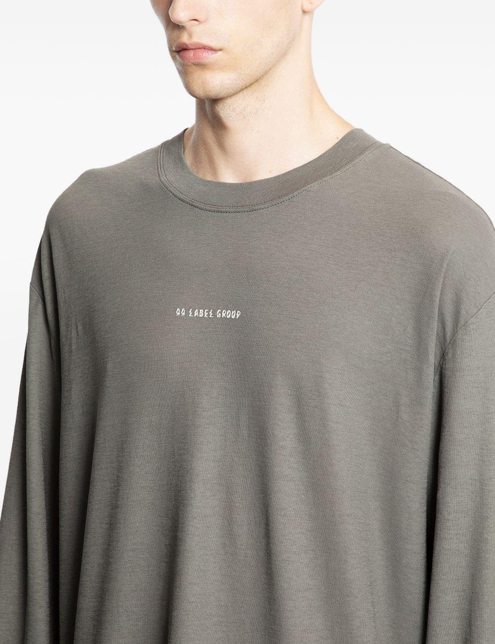 T-shirt a maniche lunghe in grigio 44 label group - uomo 