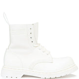 Stivaletti alti con lacci in bianco MM6 x Dr. Martens - donna 