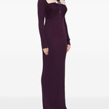 Abito maxi con cut-out in viola Giuseppe di morabito - donna 