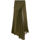 Gonna con strato in pizzoin verde Blumarine - donna 