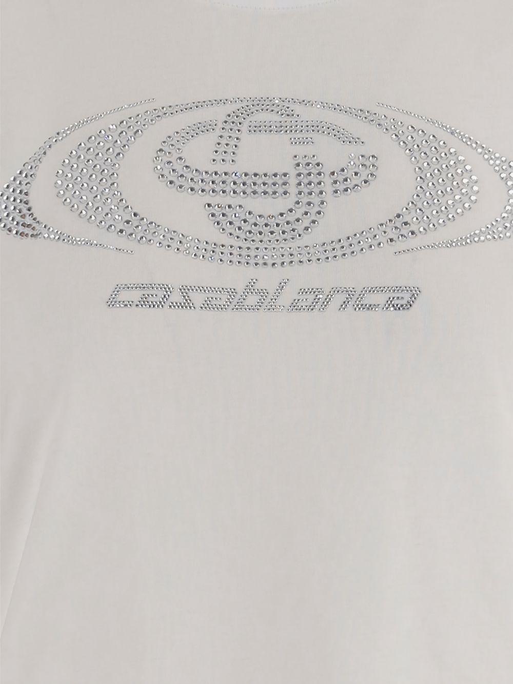T-shirt con logo in bianco Casablanca - donna 