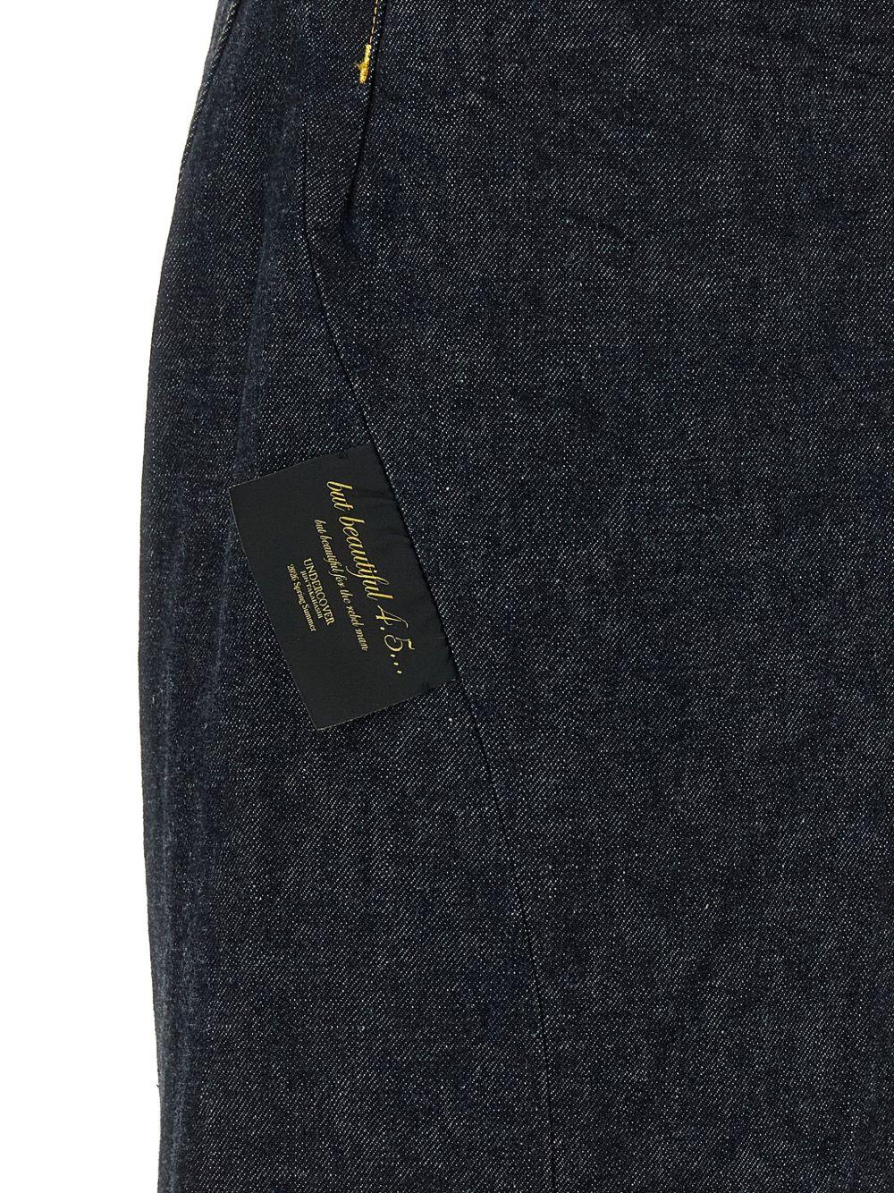 Jeans People Have the Power con ricamo in blu 