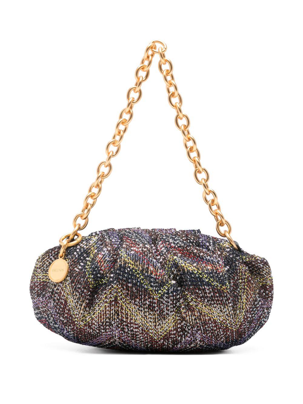 Borsa con manico a catena multicolore Missoni - donna 