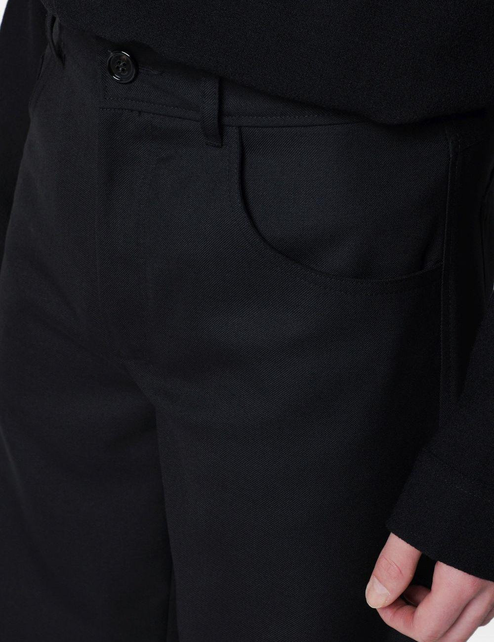 Pantaloni Gino con passanti per cintura in nero Sefr - uomo 