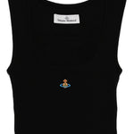 Canotta con logo Orb in nero vivienne westwood - donna 