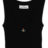 Canotta con logo Orb in nero vivienne westwood - donna 