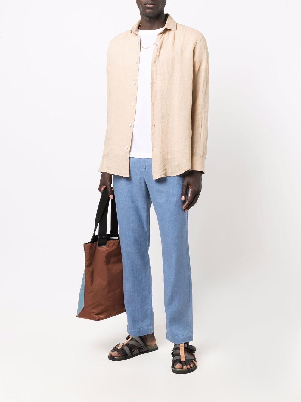 Camicia a maniche lunghe in beige Frescobol carioca - uomo 