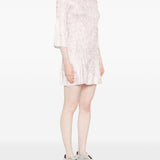 Abito mini con ruches in rosa chiaro GONGDID DESIGN - donna 