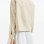 Caban crop con monile in beige Brunello Cucinelli - donna 