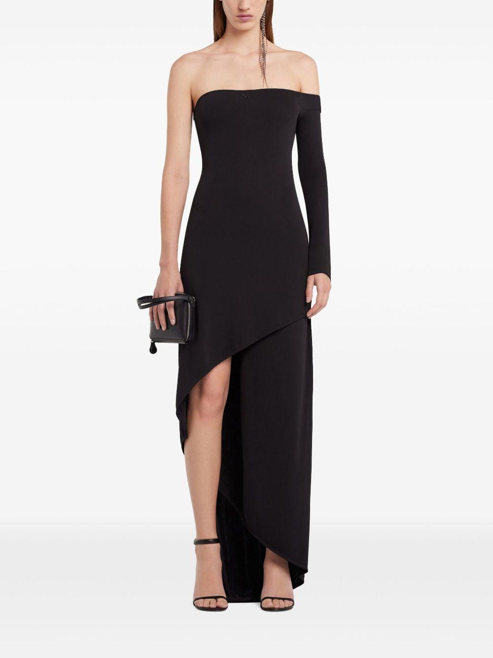 Abito midi Infinity in nero Courrèges - donna 