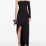 Abito midi Infinity in nero Courrèges - donna 