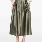 Gonna midi con pieghe effetto in verde 's maxmara - donna 